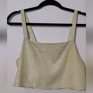 NWOT Free People Beaded Crop Top